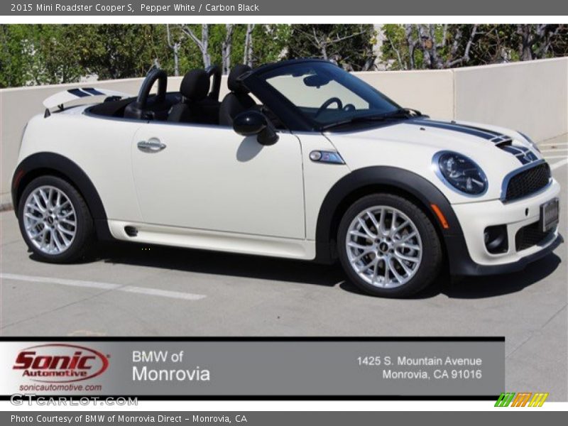 Pepper White / Carbon Black 2015 Mini Roadster Cooper S