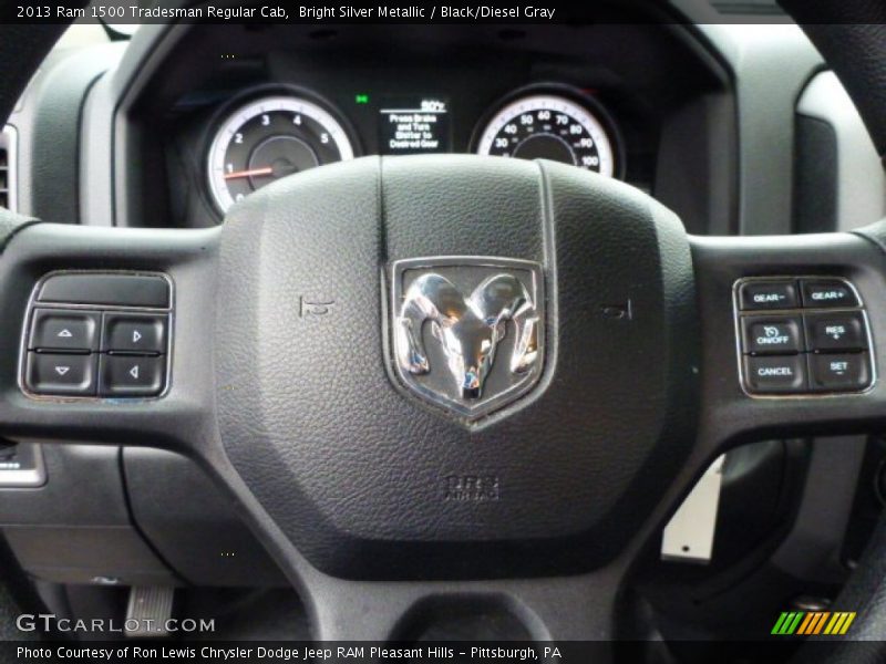 Bright Silver Metallic / Black/Diesel Gray 2013 Ram 1500 Tradesman Regular Cab