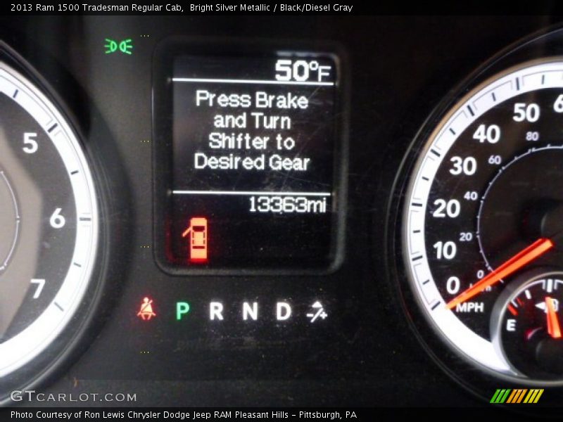 Bright Silver Metallic / Black/Diesel Gray 2013 Ram 1500 Tradesman Regular Cab