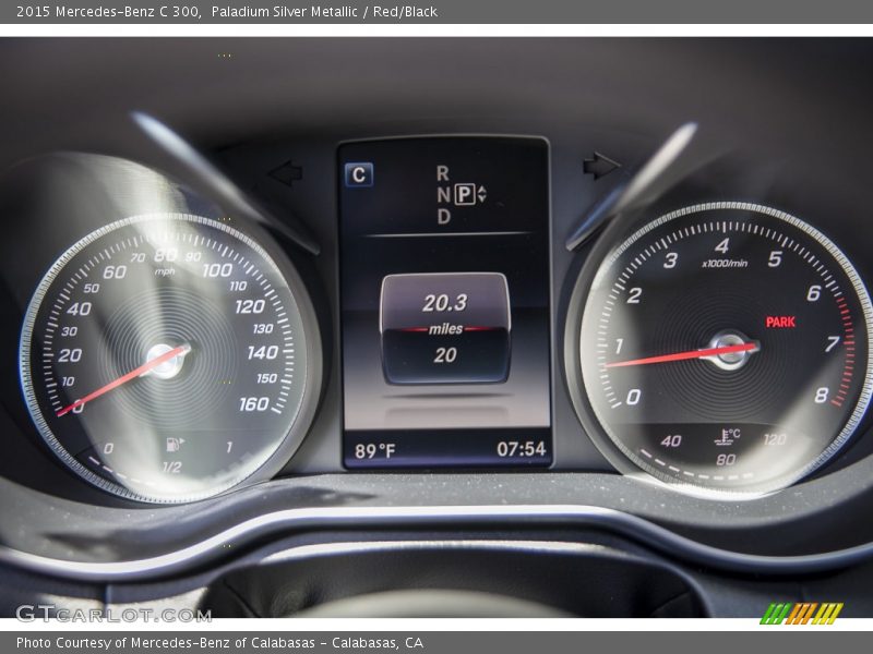 Paladium Silver Metallic / Red/Black 2015 Mercedes-Benz C 300