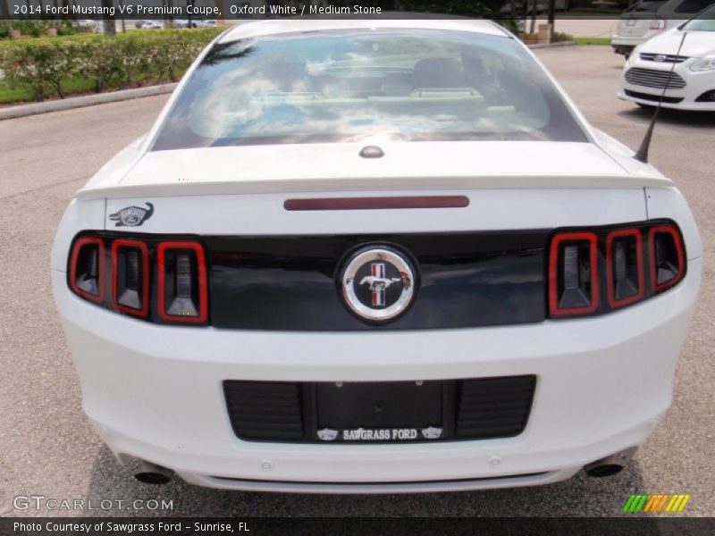 Oxford White / Medium Stone 2014 Ford Mustang V6 Premium Coupe