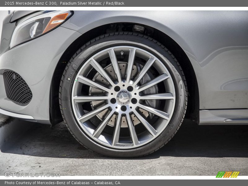 Paladium Silver Metallic / Red/Black 2015 Mercedes-Benz C 300