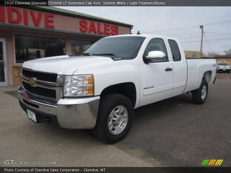 Summit White / Light Titanium/Ebony 2010 Chevrolet Silverado 2500HD LT Extended Cab 4x4