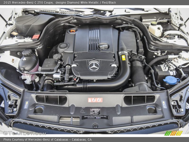 designo Diamond White Metallic / Red/Black 2015 Mercedes-Benz C 250 Coupe