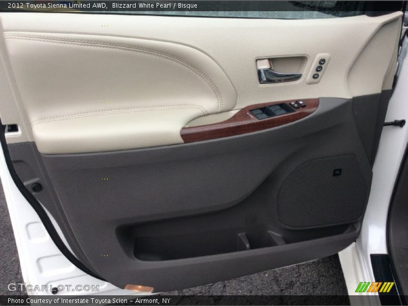Blizzard White Pearl / Bisque 2012 Toyota Sienna Limited AWD
