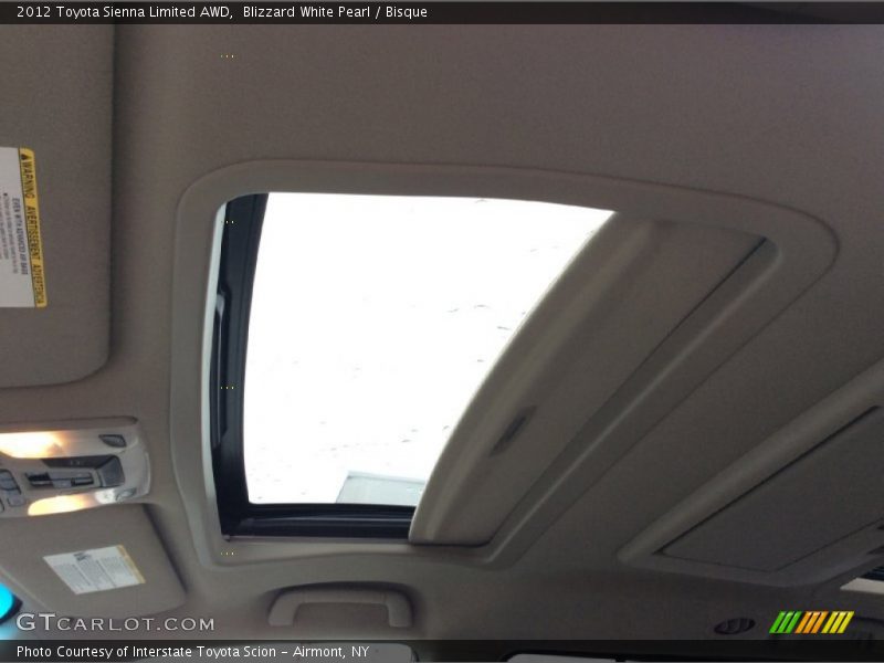 Blizzard White Pearl / Bisque 2012 Toyota Sienna Limited AWD