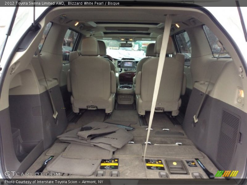 Blizzard White Pearl / Bisque 2012 Toyota Sienna Limited AWD