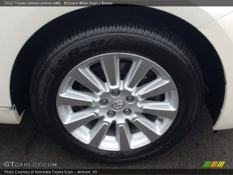 Blizzard White Pearl / Bisque 2012 Toyota Sienna Limited AWD