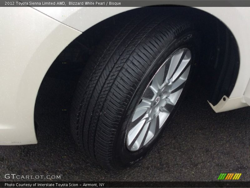 Blizzard White Pearl / Bisque 2012 Toyota Sienna Limited AWD