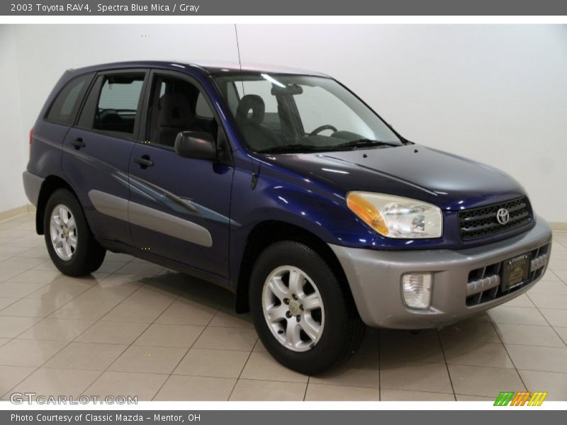 Spectra Blue Mica / Gray 2003 Toyota RAV4