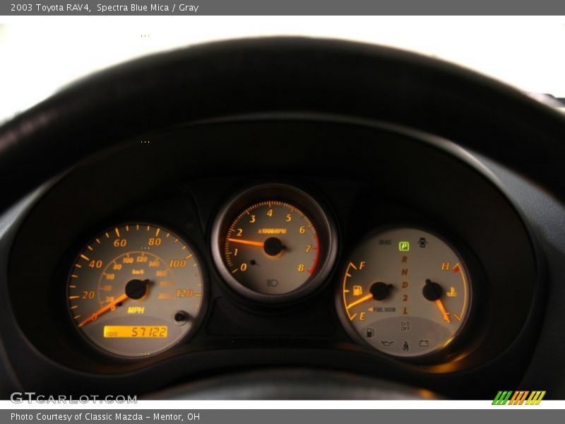 Spectra Blue Mica / Gray 2003 Toyota RAV4