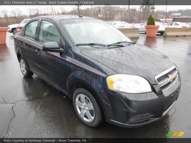 Black Granite Metallic / Charcoal 2011 Chevrolet Aveo LT Sedan