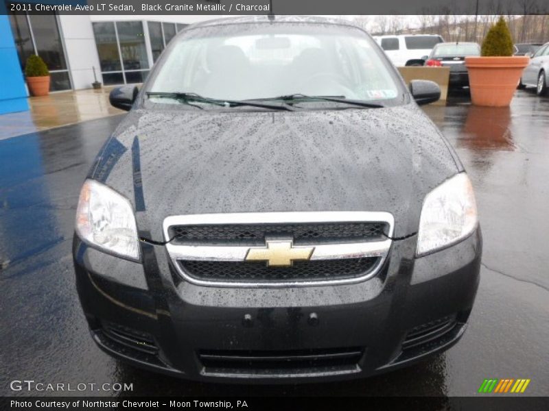 Black Granite Metallic / Charcoal 2011 Chevrolet Aveo LT Sedan