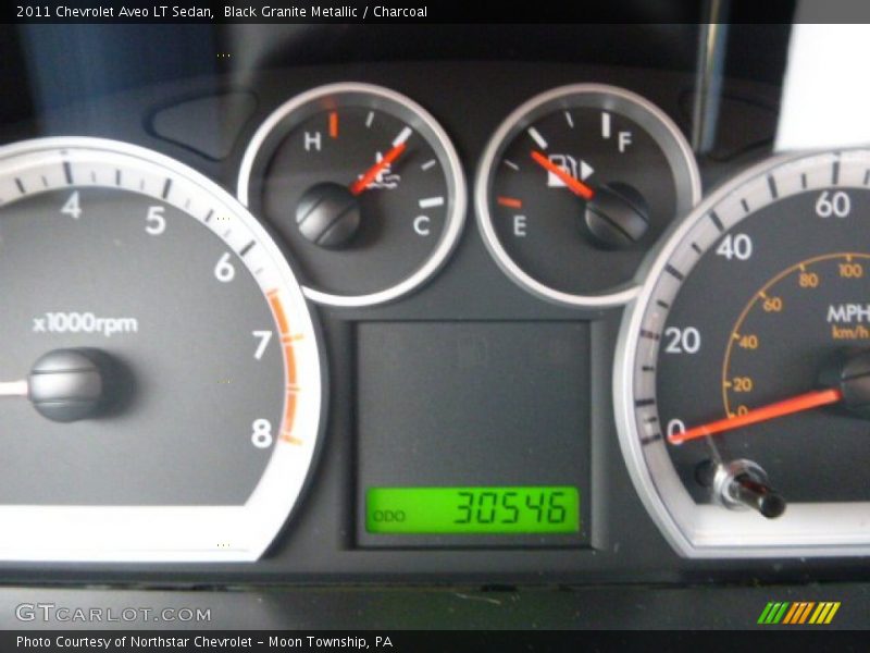 Black Granite Metallic / Charcoal 2011 Chevrolet Aveo LT Sedan