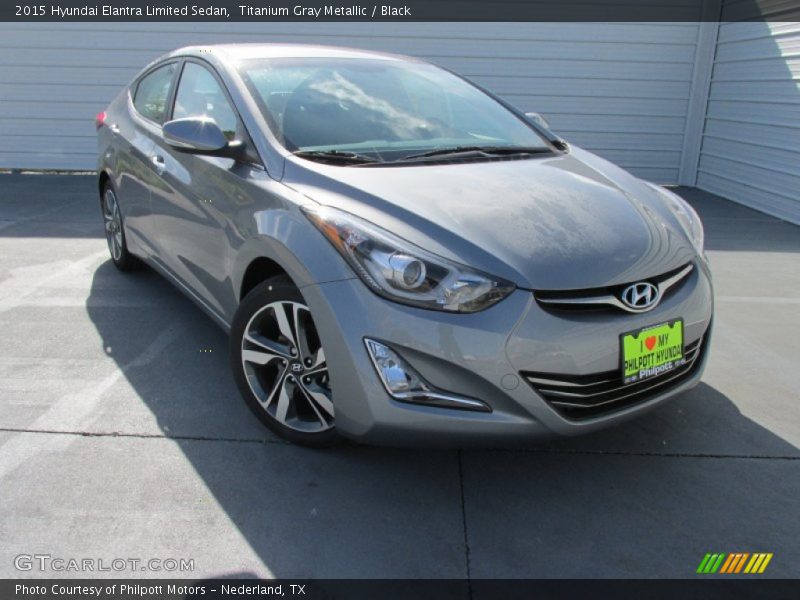 Titanium Gray Metallic / Black 2015 Hyundai Elantra Limited Sedan