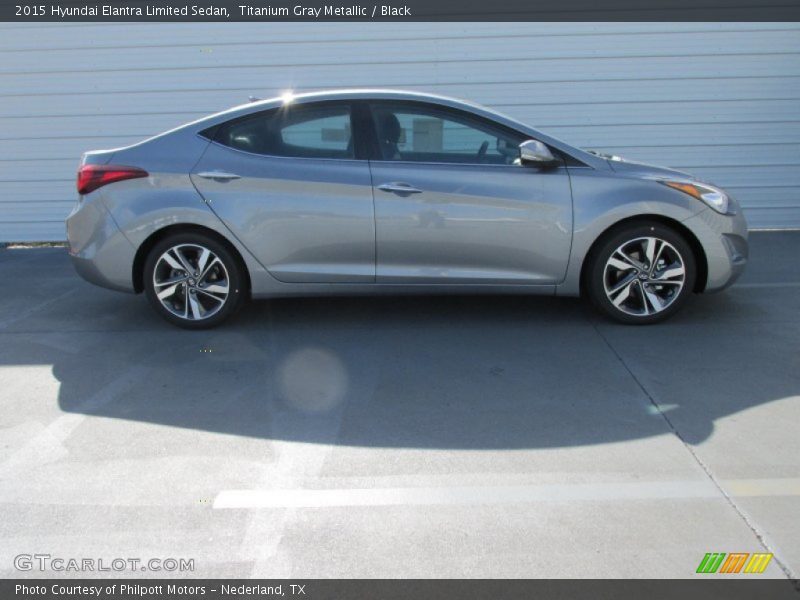 Titanium Gray Metallic / Black 2015 Hyundai Elantra Limited Sedan