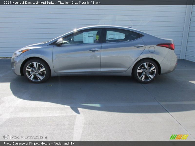 Titanium Gray Metallic / Black 2015 Hyundai Elantra Limited Sedan