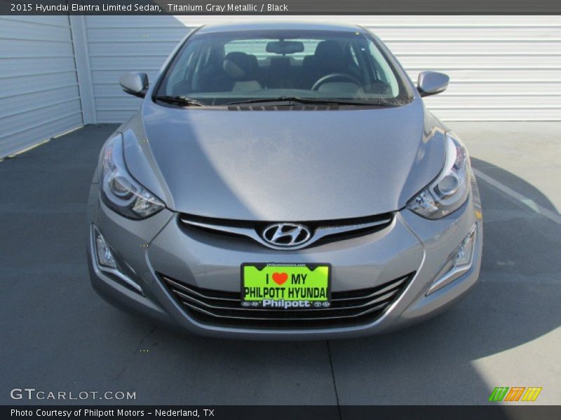Titanium Gray Metallic / Black 2015 Hyundai Elantra Limited Sedan
