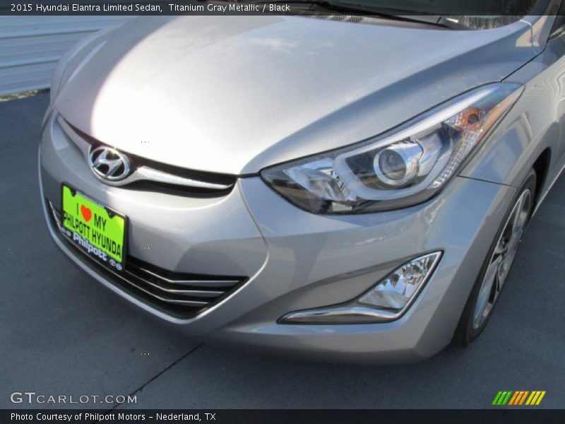 Titanium Gray Metallic / Black 2015 Hyundai Elantra Limited Sedan