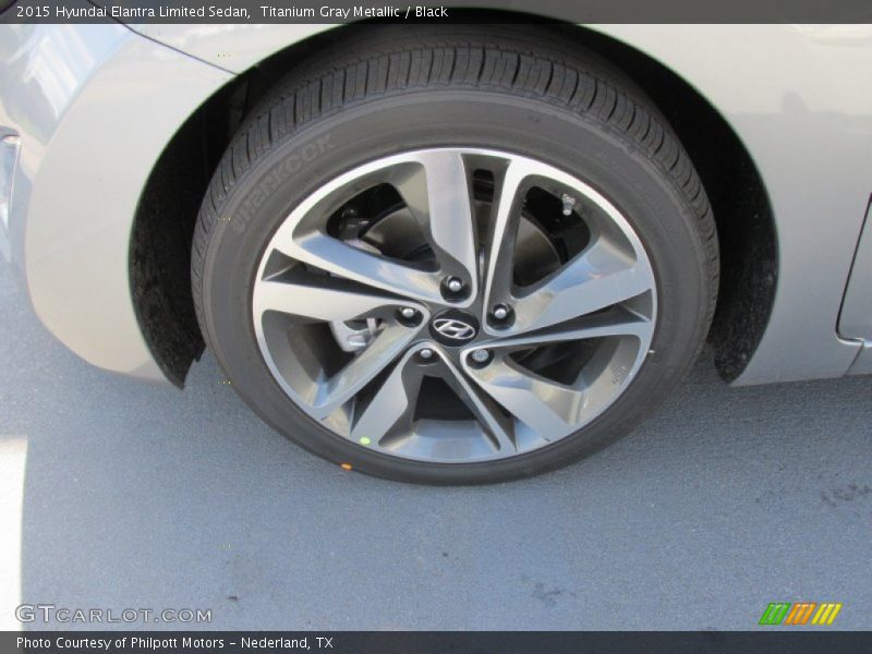 Titanium Gray Metallic / Black 2015 Hyundai Elantra Limited Sedan