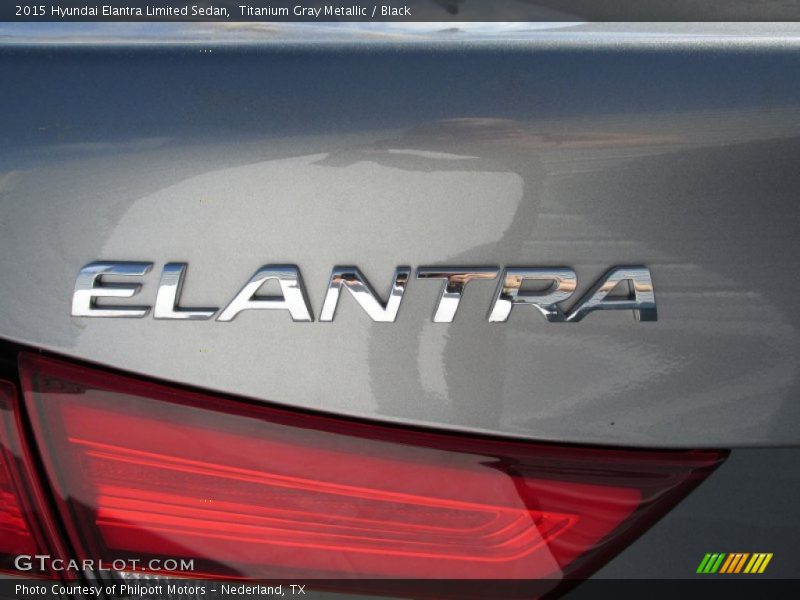 Titanium Gray Metallic / Black 2015 Hyundai Elantra Limited Sedan