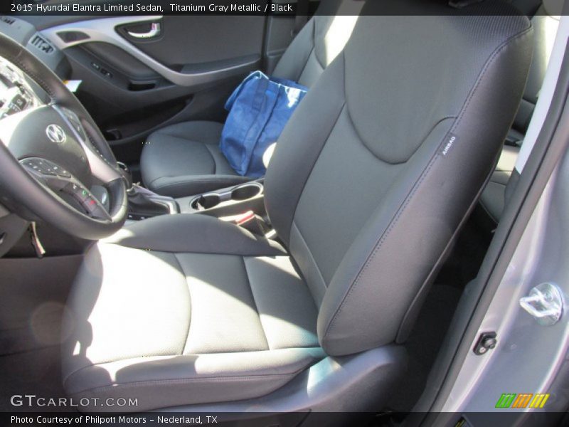 Titanium Gray Metallic / Black 2015 Hyundai Elantra Limited Sedan