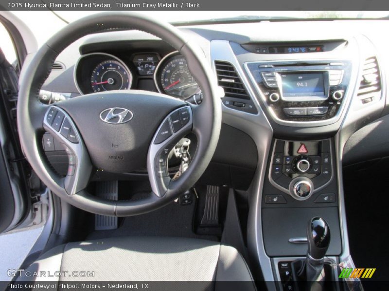 Titanium Gray Metallic / Black 2015 Hyundai Elantra Limited Sedan