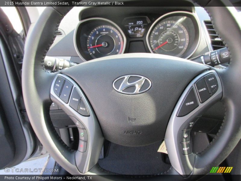 Titanium Gray Metallic / Black 2015 Hyundai Elantra Limited Sedan