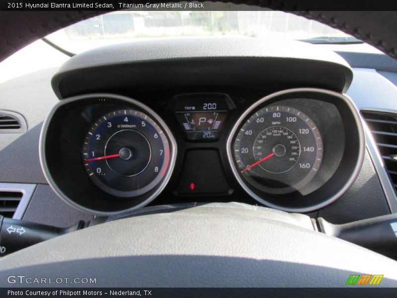 Titanium Gray Metallic / Black 2015 Hyundai Elantra Limited Sedan