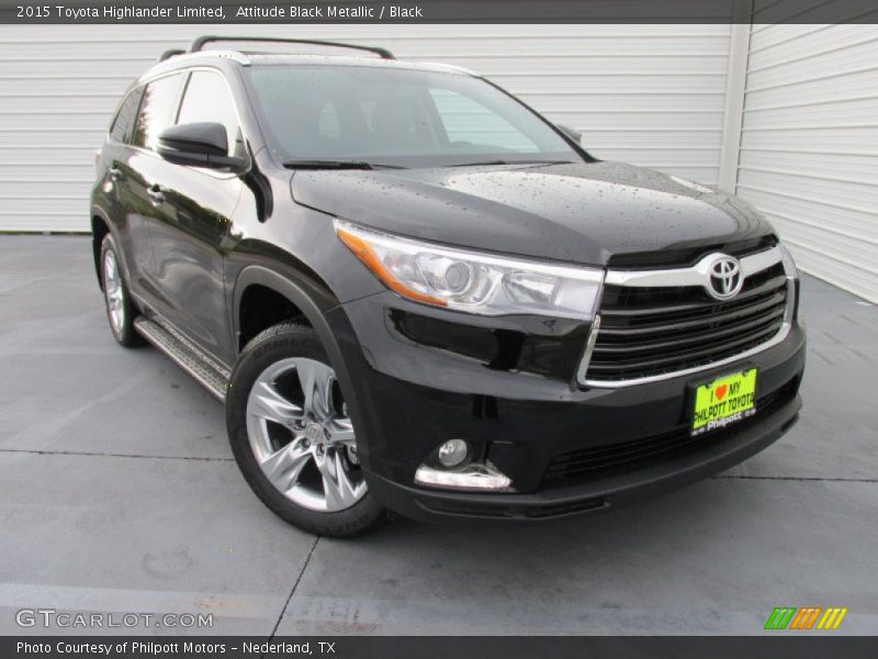 Attitude Black Metallic / Black 2015 Toyota Highlander Limited