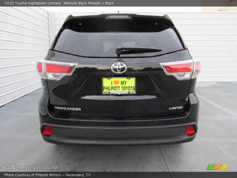Attitude Black Metallic / Black 2015 Toyota Highlander Limited