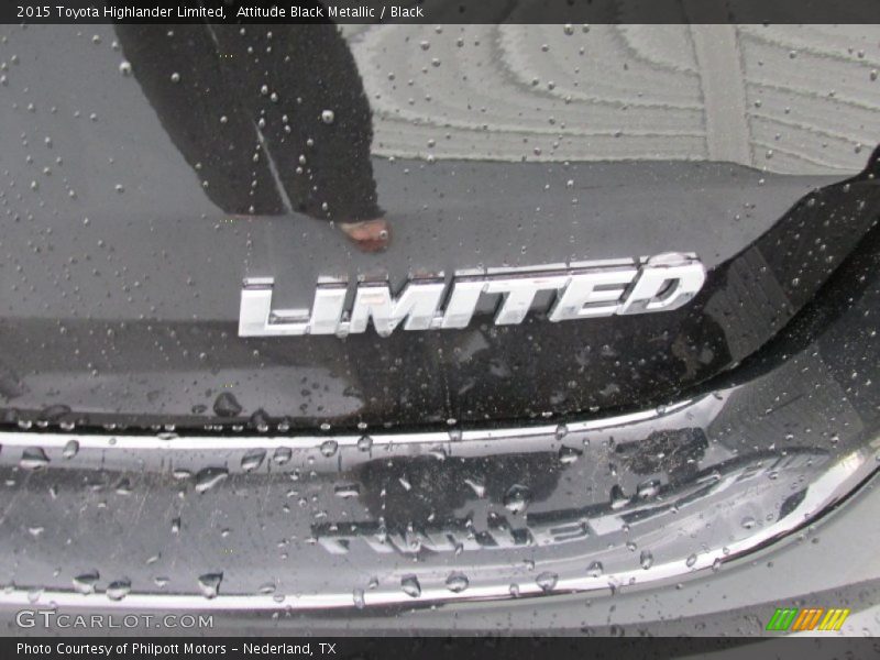 Attitude Black Metallic / Black 2015 Toyota Highlander Limited