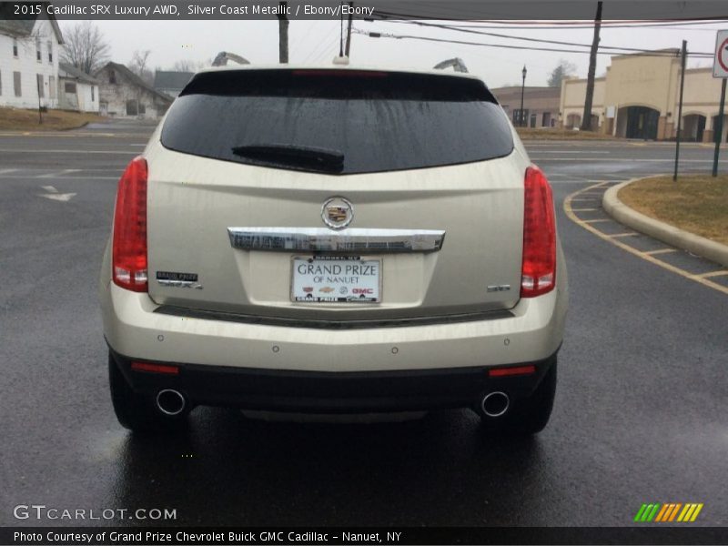Silver Coast Metallic / Ebony/Ebony 2015 Cadillac SRX Luxury AWD