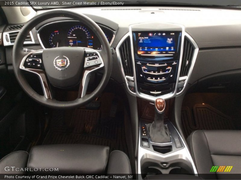 Silver Coast Metallic / Ebony/Ebony 2015 Cadillac SRX Luxury AWD