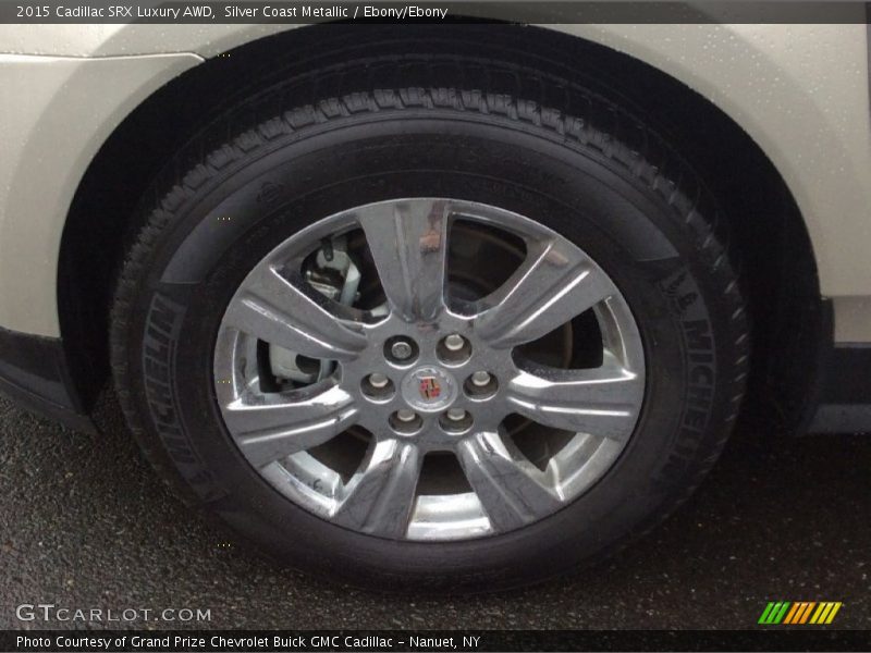 Silver Coast Metallic / Ebony/Ebony 2015 Cadillac SRX Luxury AWD