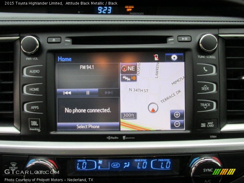 Navigation of 2015 Highlander Limited