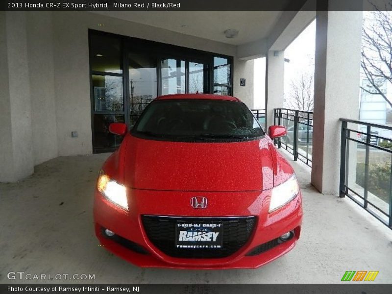 Milano Red / Black/Red 2013 Honda CR-Z EX Sport Hybrid