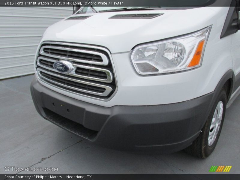 Oxford White / Pewter 2015 Ford Transit Wagon XLT 350 MR Long