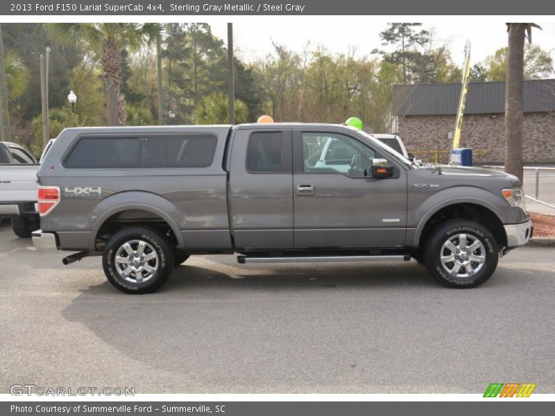 Sterling Gray Metallic / Steel Gray 2013 Ford F150 Lariat SuperCab 4x4