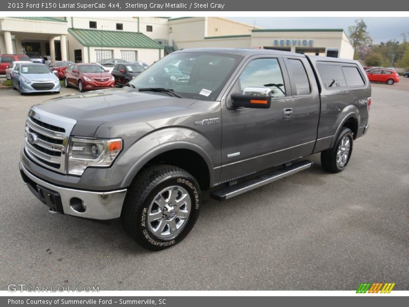 Sterling Gray Metallic / Steel Gray 2013 Ford F150 Lariat SuperCab 4x4