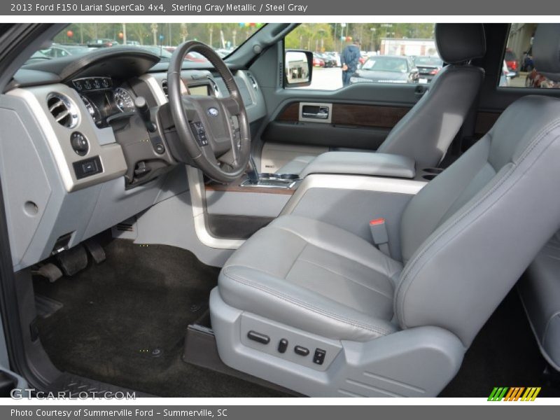 Sterling Gray Metallic / Steel Gray 2013 Ford F150 Lariat SuperCab 4x4