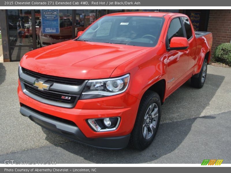 Red Hot / Jet Black/Dark Ash 2015 Chevrolet Colorado Z71 Extended Cab 4WD