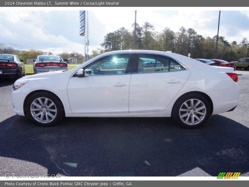 Summit White / Cocoa/Light Neutral 2014 Chevrolet Malibu LT