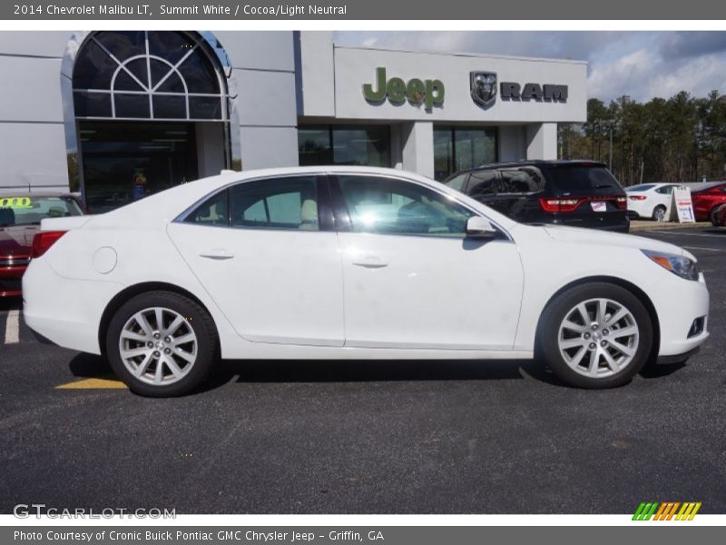 Summit White / Cocoa/Light Neutral 2014 Chevrolet Malibu LT