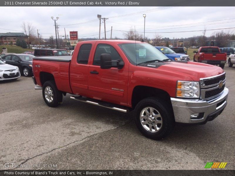 Victory Red / Ebony 2011 Chevrolet Silverado 2500HD LT Extended Cab 4x4