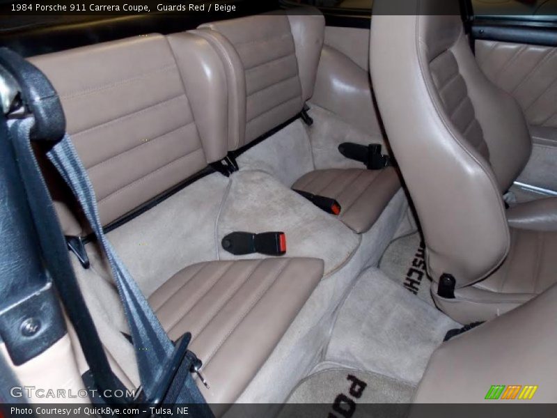 Rear Seat of 1984 911 Carrera Coupe