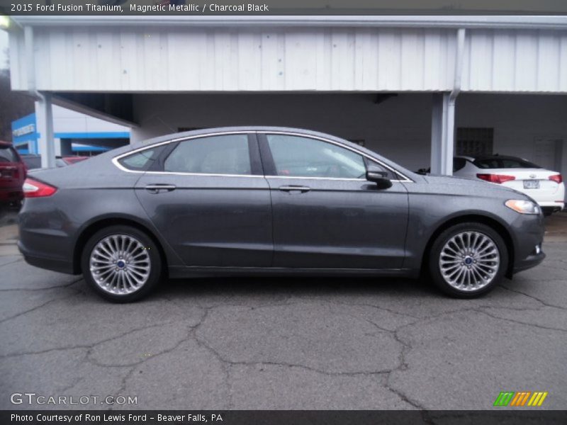 Magnetic Metallic / Charcoal Black 2015 Ford Fusion Titanium