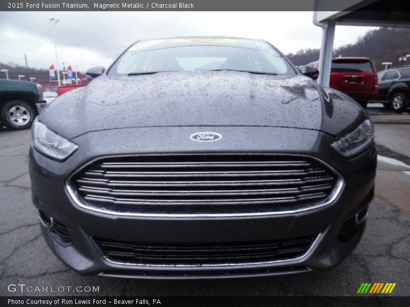 Magnetic Metallic / Charcoal Black 2015 Ford Fusion Titanium