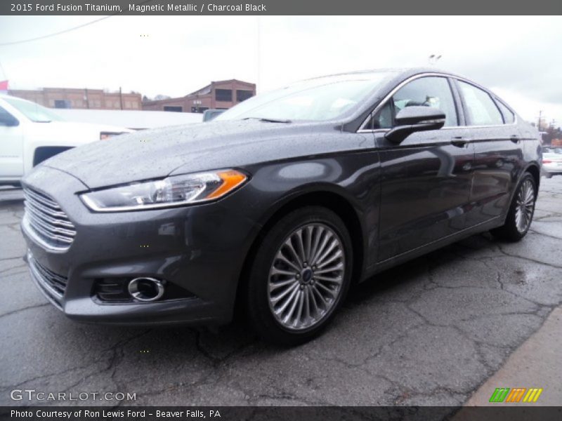 Magnetic Metallic / Charcoal Black 2015 Ford Fusion Titanium