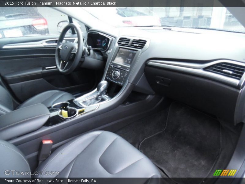 Magnetic Metallic / Charcoal Black 2015 Ford Fusion Titanium